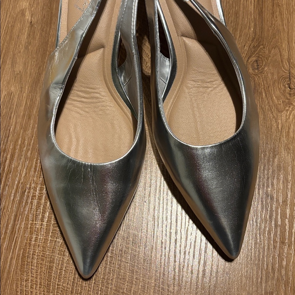 Silver Metallic pointed toe pump from London Rag - image 3